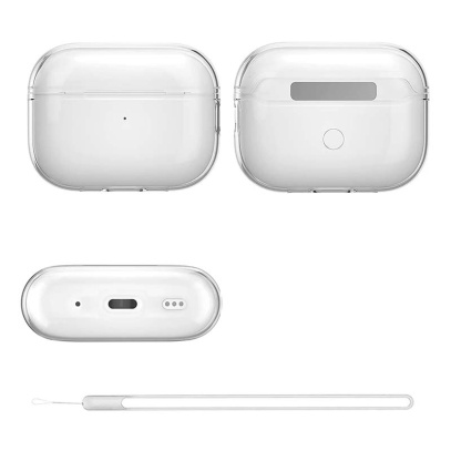 Чехол Silicone Case для Apple AirPods 4 Gurdini Прозрачный