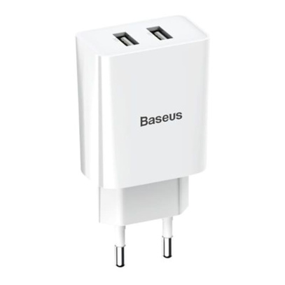 Сетевое зарядное устройство Baseus Speed Mini Dual USB Charger 10,5 Вт TC-012 (CCFS-R02) Белый