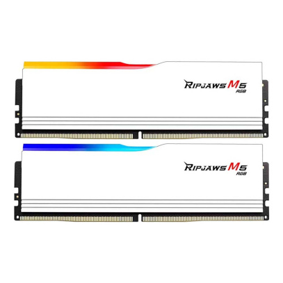 Оперативная память G.SKILL Ripjaws M5 RGB (F5 6400J3239F48GX2 RM5RW) DDR5 96GB 6400MHz CL32 UDIMM 2x48GB RGB White