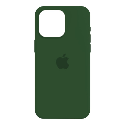 Чехол Silicone Case для Apple iPhone 15 Pro Max Clover, Зеленый клевер