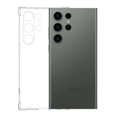 Чехол для Samsung Galaxy S23 Ultra с защитой камер Прозрачный