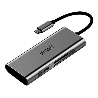 Переходник WiWU для MacBook Apollo (A631ST) Space Gray, серый космос