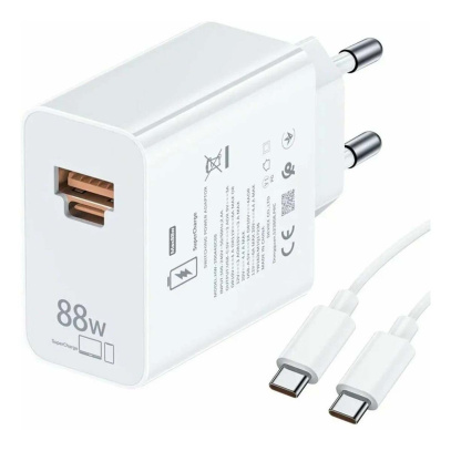 Сетевое зарядное устройство Huawei Super Charger PD Adapter 88W USB - USB-C, белый