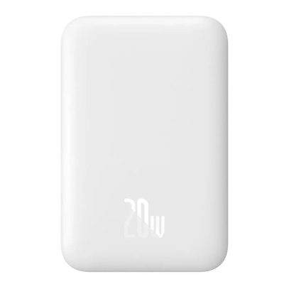 Внешний аккумулятор Baseus Magnetic Mini Wireless Fast Charge power bank с поддержкой беспроводной зарядки 6000mAh 20 Вт (PPCXM06A) Белый