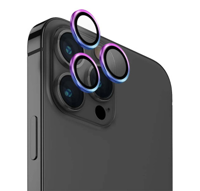 Стекло для iPhone 15 Pro Max UNIQ OPTIX Camera Lens protector Aluminium (IP6.7P(2023)-ALENSIRD) Iridescent