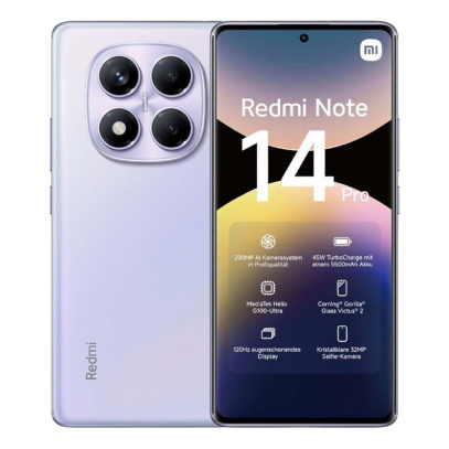 Xiaomi Redmi Note 14 Pro 8/256Gb Aurora Purple, фиолетовый
