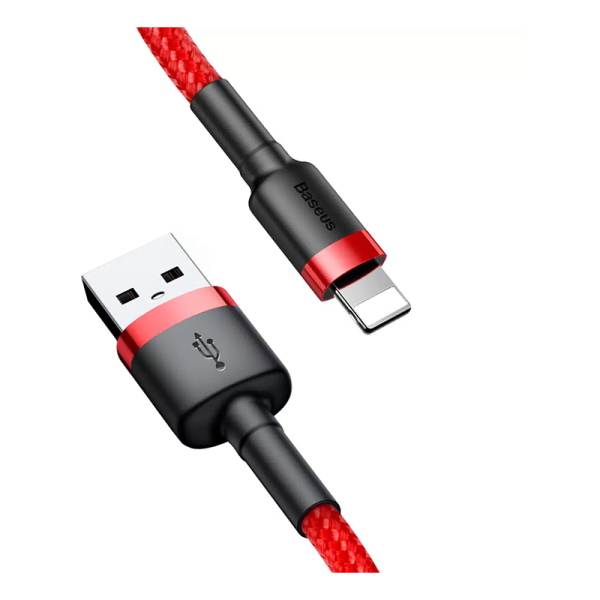 USB кабель Baseus разъем Lightning (CALKLF-B19) Красный/Черный