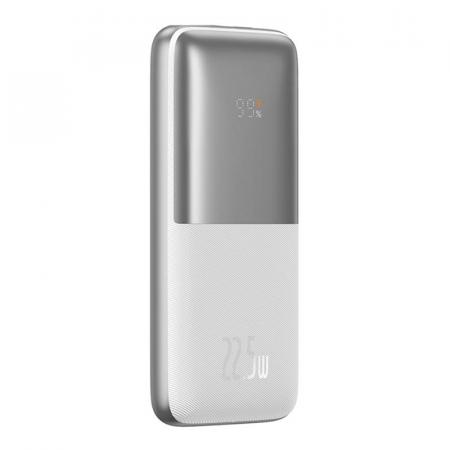 Внешний аккумулятор Baseus Bipow Pro Digital Display Fast Charge 10000mAh 22.5W с кабелем USB - Type-C, 3A, 0,3 м PPBD2-1022 (PPBD040002) Серебристый