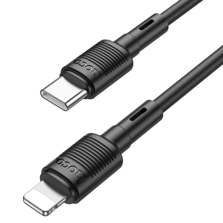 Кабель hoco. iP Victory PD charging data cable (X83) Черный Кабель hoco. iP Victory PD charging data cable (X83) Черный