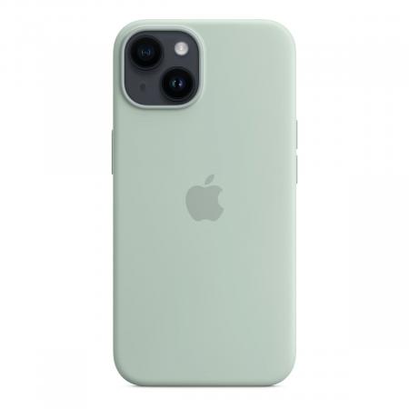Чехол Silicone Case MagSafe для Apple iPhone 14 Зеленый Чехол Silicone Case MagSafe для Apple iPhone 14 Зеленый