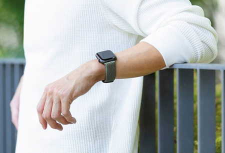 Ремешок для Apple Watch 41/40/38 мм UNIQ ASPEN Strap Braided Green, зеленый Ремешок для Apple Watch 41/40/38 мм UNIQ ASPEN Strap Braided Green, зеленый