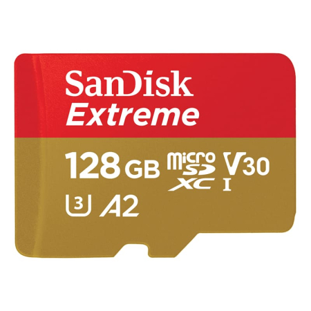 Карта памяти Micro SecureDigital 128Gb SanDisk Extreme microSDHC class 10 UHS-1 U3 V30 A2 (SDSQXAA-128G-GN6MN) Карта памяти Micro SecureDigital 128Gb SanDisk Extreme microSDHC class 10 UHS-1 U3 V30 A2 (SDSQXAA-128G-GN6MN)