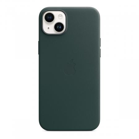 Чехол Leather Case MagSafe для Apple iPhone 14 Plus «Forest Green» Зеленый Чехол Leather Case MagSafe для Apple iPhone 14 Plus «Forest Green» Зеленый