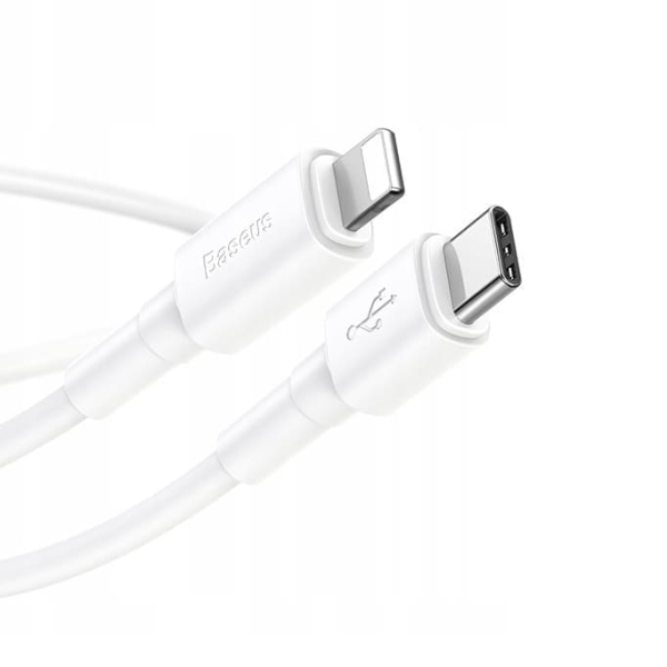 USB Type-C кабель Baseus Quick Charge 18W разъем Lightning (CATLSW-02) Белый
