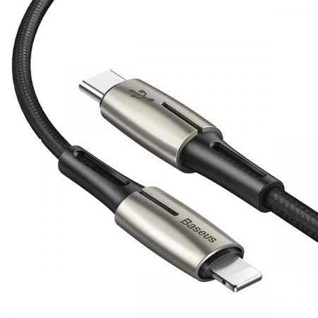 Кабель Baseus USB Type-C – Lightning Waterdrop PD 18W (CATLRD-01) черный