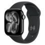 Apple Watch Series 11, 42 мм корпус из алюминия цвета «Jet Black», ремешок Sport Band размера S/M цвета «Black» Apple Watch Series 11, 42 мм корпус из алюминия цвета «Jet Black», ремешок Sport Band размера S/M цвета «Black»