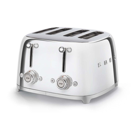Тостер на 4 ломтика SMEG 50s style (TSF03SSEU) Хром Тостер на 4 ломтика SMEG 50s style (TSF03SSEU) Хром
