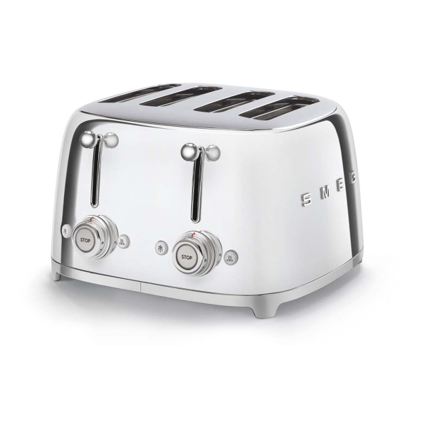 Тостер на 4 ломтика SMEG 50s style (TSF03SSEU) Хром