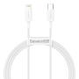 Кабель Baseus Superior Series Fast Charging Data Cable Type-C – Lightning PD 20W, 1 м (CATLYS-A02) Белый Кабель Baseus Superior Series Fast Charging Data Cable Type-C – Lightning PD 20W, 1 м (CATLYS-A02) Белый