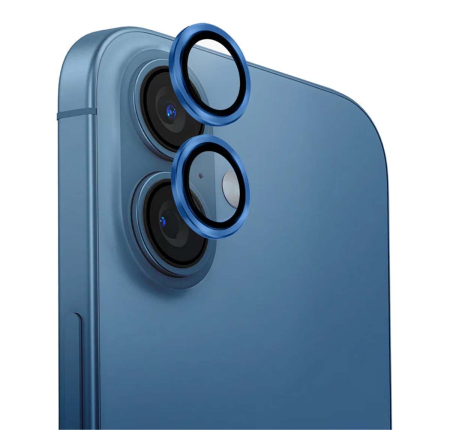 Защитное стекло для камеры iPhone 16/16 Plus UNIQ OPTIX Camera Lens AluGuard Pearl (IP6.1-6.7(2024)-ALENSPBLU), Blue Защитное стекло для камеры iPhone 16/16 Plus UNIQ OPTIX Camera Lens AluGuard Pearl (IP6.1-6.7(2024)-ALENSPBLU), Blue