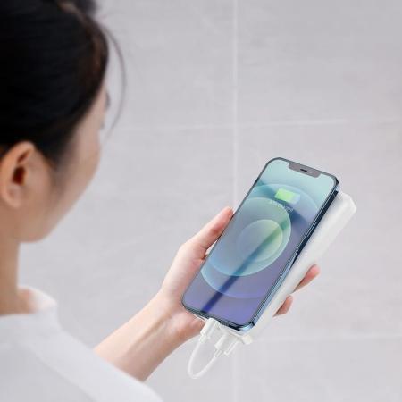 Внешний аккумулятор Baseus Bipow Digital Display Fast Charge Power Bank 20000mAh 20W Overseas Edition PPBD20K (PPBD050302) Белый