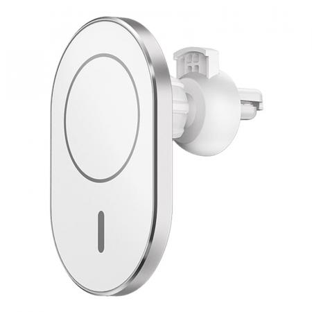 Автодержатель с функцией беспроводной зарядки WiWU Magnetic Attached Wireless Charger Car mount 15W (CH-306) Белый Автодержатель с функцией беспроводной зарядки WiWU Magnetic Attached Wireless Charger Car mount 15W (CH-306) Белый