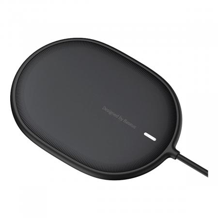 Беспроводное зарядное устройство 15w Baseus Light Magnetic Wireless Charger, Type-C кабель 1,5 м (WXQJ-01) Black, черный