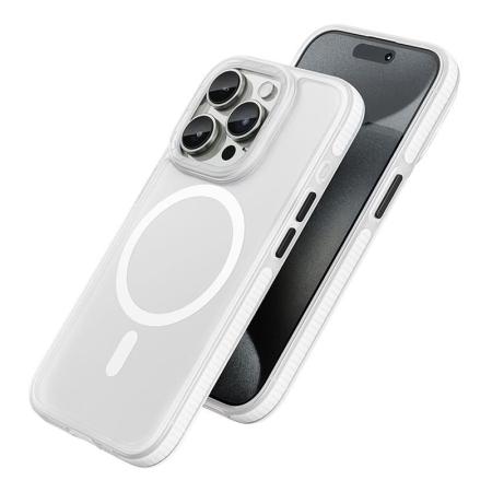 Чехол hoco. DROP PROOF Magnetic Smartphone Case для Apple iPhone 15 Pro Прозрачный белый Чехол hoco. DROP PROOF Magnetic Smartphone Case для Apple iPhone 15 Pro Прозрачный белый