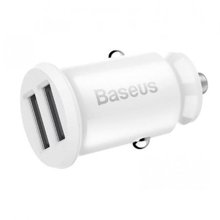 Автомобильное зарядное устройство Baseus 2 USB 3.1A Grain Car Charger (CCALL-ML02) Белый Автомобильное зарядное устройство Baseus 2 USB 3.1A Grain Car Charger (CCALL-ML02) Белый