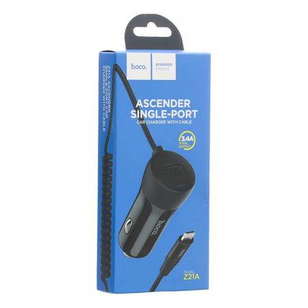 АЗУ hoco. 1 USB Fast Charger 17W 3.4A + кабель Lightning (Z21A) Черный АЗУ hoco. 1 USB Fast Charger 17W 3.4A + кабель Lightning (Z21A) Черный