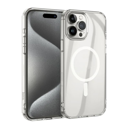 Чехол hoco. Magnetic Smartphone CASE для Apple iPhone 15 Pro Max Прозрачный Чехол hoco. Magnetic Smartphone CASE для Apple iPhone 15 Pro Max Прозрачный