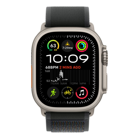 Apple Watch Ultra 2 (2024), 49 мм корпус из титана цвета «Natural», ремешок Trail Loop размера M/L цвета «Black» Apple Watch Ultra 2 (2024), 49 мм корпус из титана цвета «Natural», ремешок Trail Loop размера M/L цвета «Black»