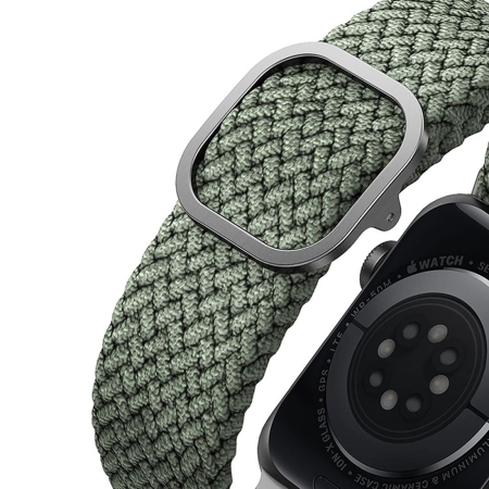 Ремешок для Apple Watch 41/40/38 мм UNIQ ASPEN Strap Braided Green, зеленый Ремешок для Apple Watch 41/40/38 мм UNIQ ASPEN Strap Braided Green, зеленый