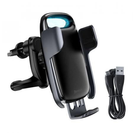 Автомобильный держатель с беспроводной зарядкой Baseus Milky Way Electric Bracket Wireless Charger, 15W (WXHW02-01) Черный Автомобильный держатель с беспроводной зарядкой Baseus Milky Way Electric Bracket Wireless Charger, 15W (WXHW02-01) Черный