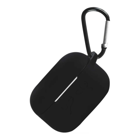 Чехол для Airpods Pro 2 Gurdini прорезиненный soft touch c карабином, Чёрный Чехол для Airpods Pro 2 Gurdini прорезиненный soft touch c карабином, Чёрный