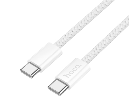Кабель hoco. Hero 60W Charging Data Cable разъем Type-C – Type-C (X105) Белый Кабель hoco. Hero 60W Charging Data Cable разъем Type-C – Type-C (X105) Белый