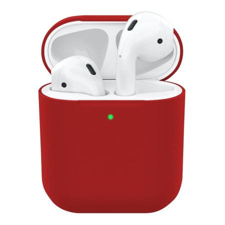 Чехол для Apple AirPods 1/2 Silicone Case Pomegranate, гранатовый Чехол для Apple AirPods 1/2 Silicone Case Pomegranate, гранатовый