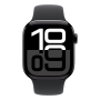 Apple Watch Series 10, 42 мм корпус из алюминия цвета «Jet Black», ремешок Sport Band размера S/M цвета «Black» Apple Watch Series 10, 42 мм корпус из алюминия цвета «Jet Black», ремешок Sport Band размера S/M цвета «Black»