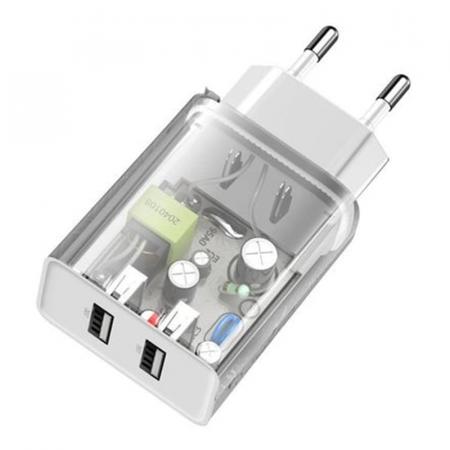 Сетевое зарядное устройство Baseus Speed Mini Dual USB Charger 10,5 Вт TC-012 (CCFS-R02) Белый Сетевое зарядное устройство Baseus Speed Mini Dual USB Charger 10,5 Вт TC-012 (CCFS-R02) Белый