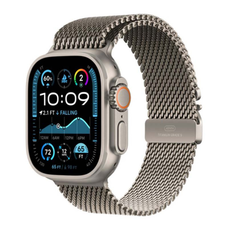 Apple Watch Ultra 2 (2024), 49 мм корпус из титана цвета «Natural», ремешок Titanium Milanese Loop размера S цвета «Natural» Apple Watch Ultra 2 (2024), 49 мм корпус из титана цвета «Natural», ремешок Titanium Milanese Loop размера S цвета «Natural»