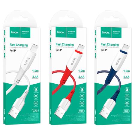 Кабель hoco. Fast charging data cable разъем USB – Lightning, 1 м (X70) Белый Кабель hoco. Fast charging data cable разъем USB – Lightning, 1 м (X70) Белый