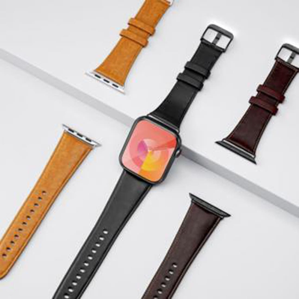 Кожаный ремешок для Apple Watch 38/40/41 мм WiWU (Wi-WB003) Coffee, темно-коричневый