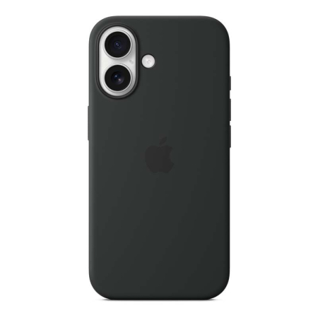 Чехол Silicone Case для Apple iPhone 16 с MagSafe Black, черный