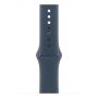 Apple Watch Series 9, 45 мм корпус из алюминия цвета «Silver», ремешок Sport Band размера S/M цвета «Storm Blue»