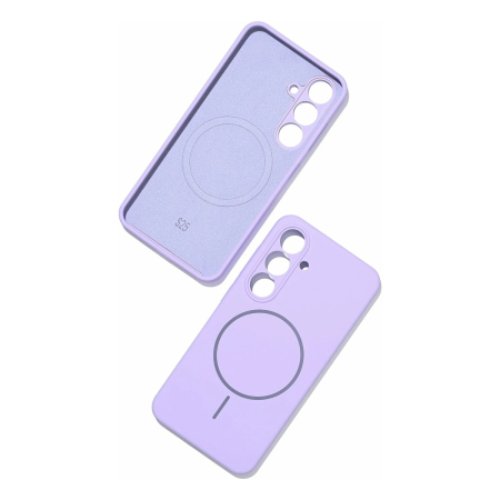 Чехол для Samsung Galaxy S25 Silicone Case c MagSafe Фиолетовый