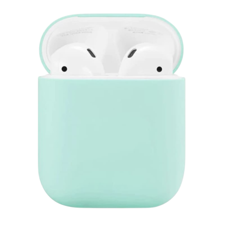 Чехол для Apple AirPods 1/2 Silicone Case Pale Green, бледно-зеленый Чехол для Apple AirPods 1/2 Silicone Case Pale Green, бледно-зеленый