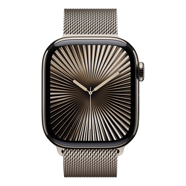 Apple Watch Series 10, 42 мм корпус из титана цвета «Natural», ремешок Milanese Loop цвета «Natural» Apple Watch Series 10, 42 мм корпус из титана цвета «Natural», ремешок Milanese Loop цвета «Natural»
