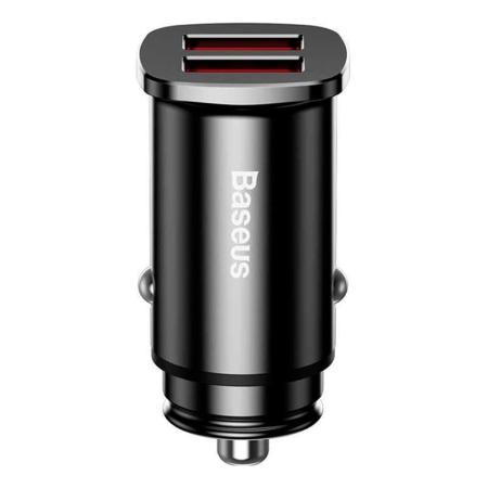 Автомобильное зарядное устройство Baseus Square Metal Dual USB 30 Вт (CCALL-DS01) Черный Автомобильное зарядное устройство Baseus Square Metal Dual USB 30 Вт (CCALL-DS01) Черный