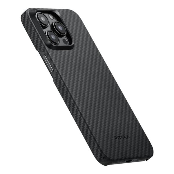 Чехол для iPhone 15 Pro Pitaka MagEZ Case 4 кевлар (арамид) (KI1501P) Черно-серый