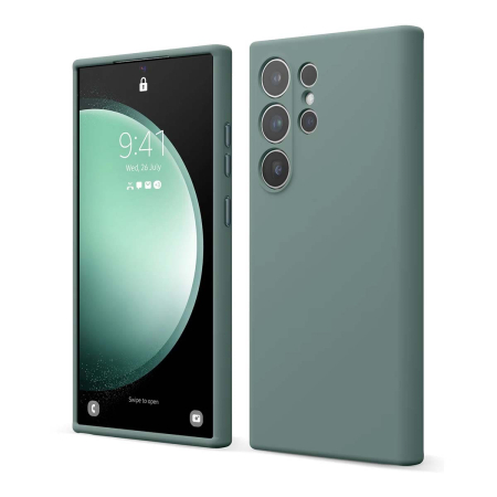 Чехол Silicone Cover для Samsung Galaxy S24 Ultra Темно-зеленый Чехол Silicone Cover для Samsung Galaxy S24 Ultra Темно-зеленый